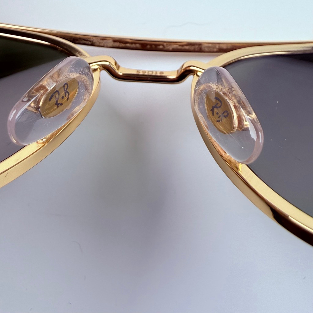 Authentic Ray-Ban RB3708 Gold Metal Rectangle Caravan Aviator Arista Sunglasses - Picture 13 of 13